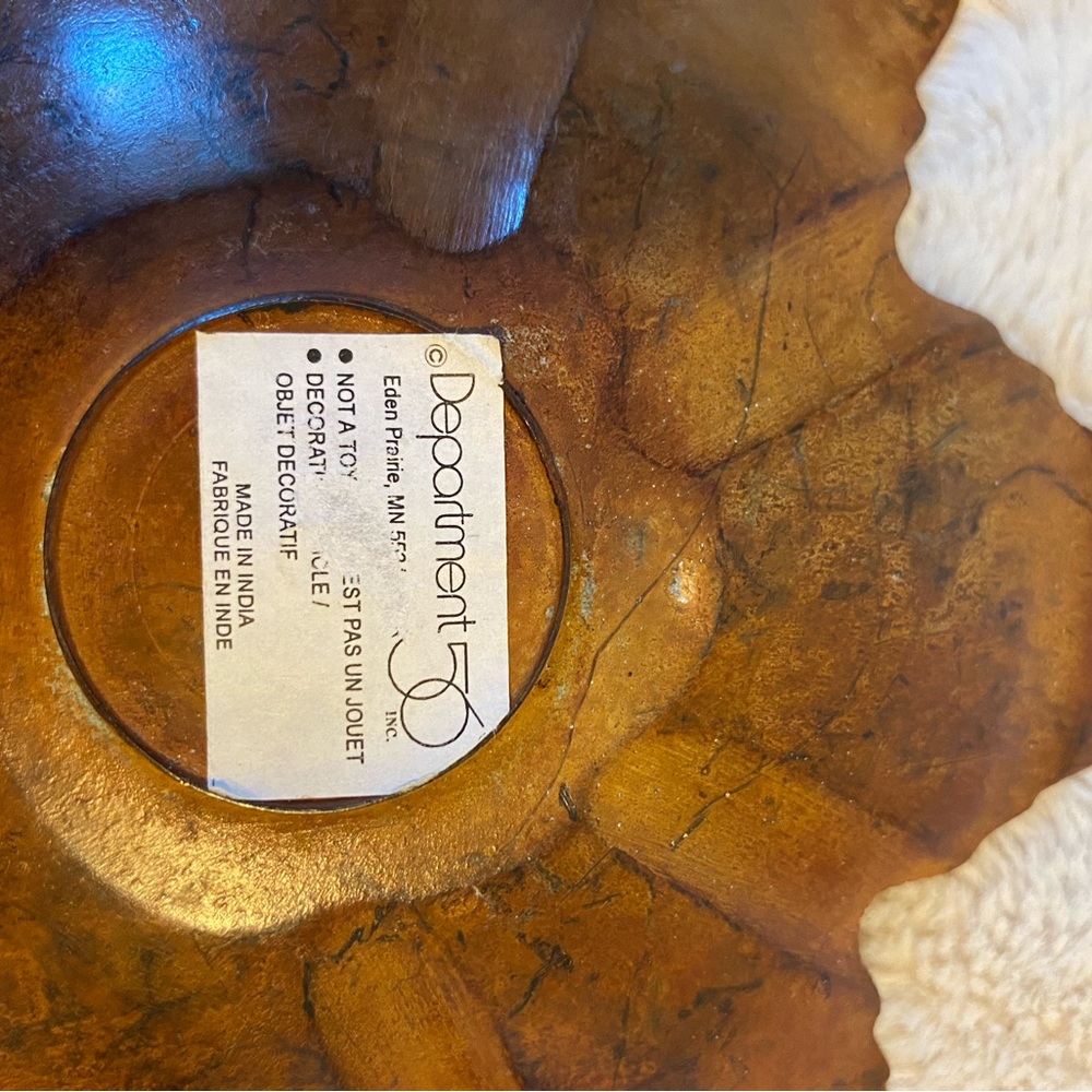 Department 56, metal leaf trinket dish, fall, autumn - Picture 3 of 3